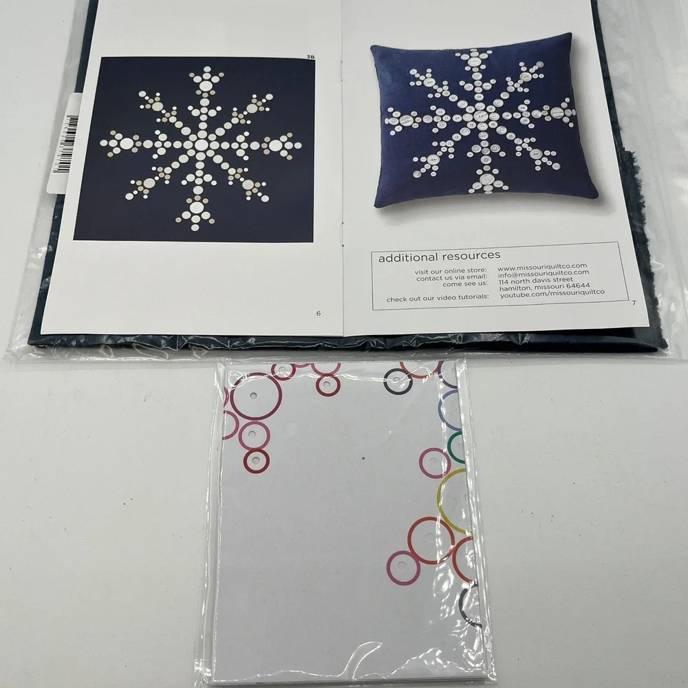 Missouri Star Quilt Co Winter Wishes Snowflake Pillow Kit W/Fabric Quilt Craft